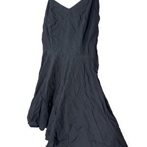 Old Navy Black Mini Dress L Minimalist Capsule Holiday Fit Flare sweetheart‎